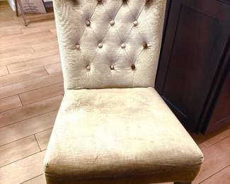 Set of 6 celadon velvet chairs