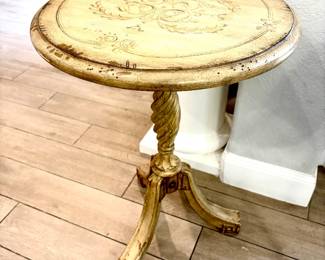 Spiral base Florentine style side table