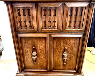 MCM lighted bar cabinet