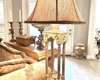Tall architectural column lamp