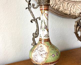 Pair vintage French amphoras