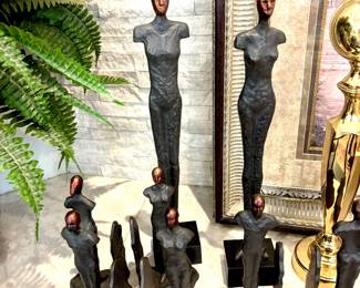 Modernist bronze sculptures
