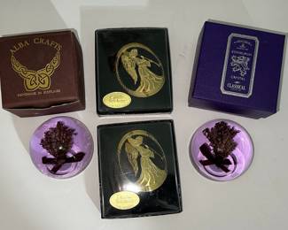 Alba Crafts Dried Flower Paperweights and Candle Stickers