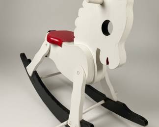 Vintage Wooden Rocking Horse