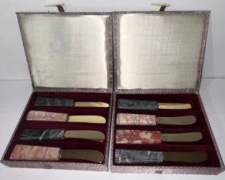 Mid-Century Style Marble Handled Spreaders