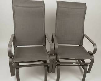 Sling Back Patio Glider Chairs