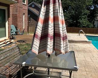 Patio Table and Umbrella Set