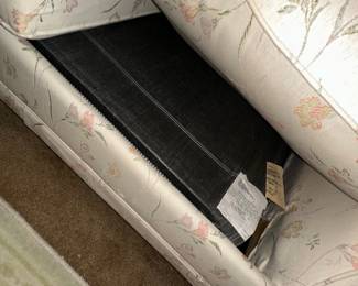 Floral Upholstered Sofa with Pullout Bed