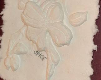 Spice Embossed Floral Paper Art