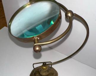 Victorian Brass Desk Magnifier
