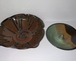 Studio Pottery Bowl and Ring Holder Set