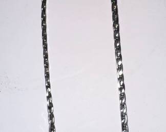 Monet Silver Tone Figaro Link Chain Necklace