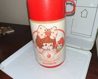 1985 Strawberry Shortcake Metal Lunchbox with Thermos by Aladdin