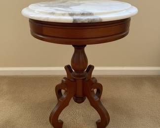 Victorian Marble Top Pedestal Table