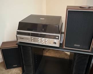 Panasonic SE-3080 AM/FM 8-Track Stereo System with Speakers