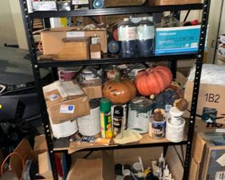 Assorted Paint, Sealants, and Workshop Supplies