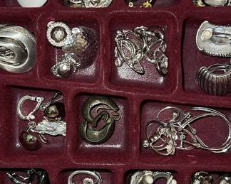 Assorted Sterling Silver and Costume Earrings