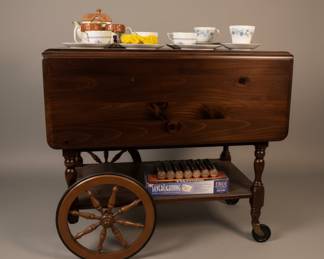 Double Drop-Leaf Serving Cart