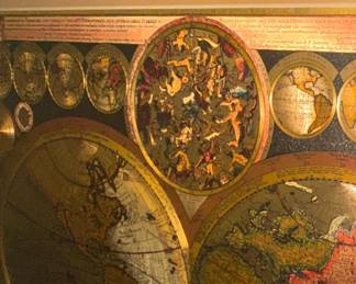 Peter Schenk The Elder Planisphaerium Terrestre Gold Foil World Map Print