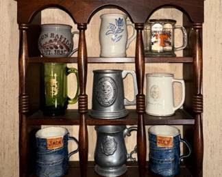 Wall-Mounted Mug Display Shelf