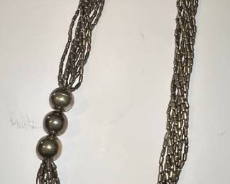 Multi-Strand Bead Necklace and Earring Set Style