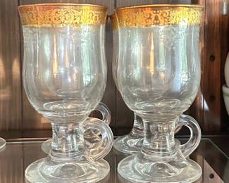 Irish Coffee Mugs with Gold Rim