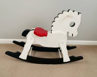 Vintage Wooden Rocking Horse