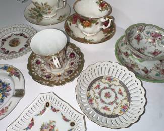 Assorted Tea Ware and Decorative Plates