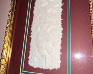 Spice Embossed Floral Paper Art