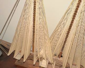 Mid-Century Modern Schooner String Art