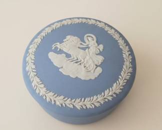 Wedgwood Jasperware "Aurora & Chariot" Round Trinket Box