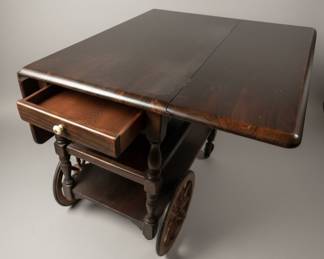 Double Drop-Leaf Serving Cart