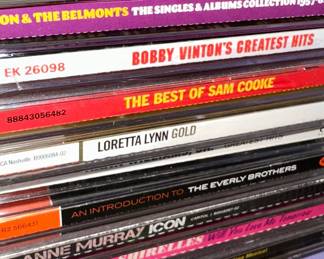 Assorted Classic Rock, Country, and Pop Music CDs