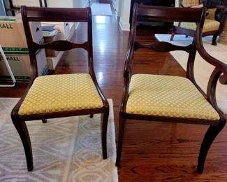 Two Captain and Four Side Chairs
