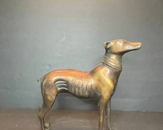 Vintage Bronze Greyhound Figurine
