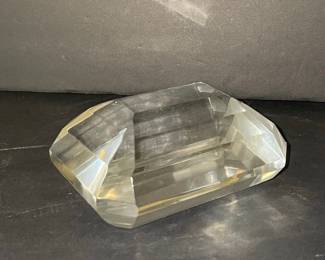 Emerald Cut Crystal Paperweight