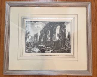 Giovanni Battista Piranesi "Remains of the Aqueduct of Nero" Etching
