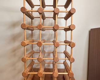 Vintage Modular Wooden Wine Rack 