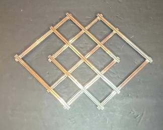 Vintage Expandable Metal Lattice Wine Rack