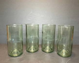 Green Glass Tumblers