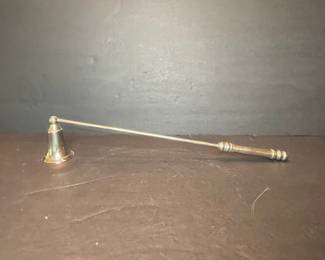 Vintage Silver Plated Candle Snuffer with Turned Handle
