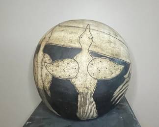 Nina Khemchyan Ceramic Sphere Sculpture 'Lovers'