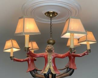 Bill Huebbe Vintage Monkey Chandelier