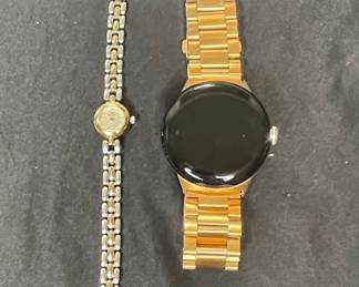 Skagen Women's Two-Tone Quartz Watch and Gold-Tone Smartwatch