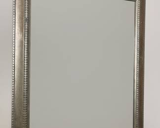 Rectangular Wall Mirror with Beaded Gold Frame