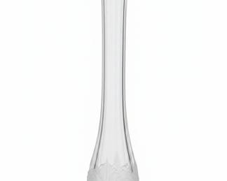 Vintage Clear Swung Vase with Frosted Floral Base