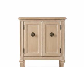Vintage Art Deco Style Hickory White Cabinet Nightstand