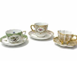 Vintage Porcelain Teacup and Saucer Sets