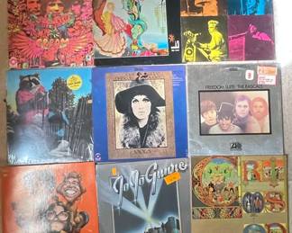 Vintage Classic Rock Vinyl Record Collection