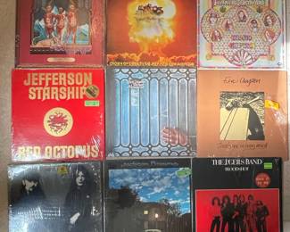 Vintage Classic Rock Vinyl Records Collection